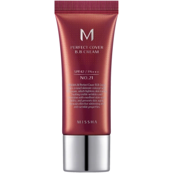 Missha M Perfect Cover BB Cream nr 21 Light Beige SPF 42 PA+++ – Krem BB, 20 ml