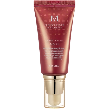 MISSHA M Perfect Cover Krem BB z Filtrem SPF42/PA+++ do Twarzy - odcień 21, 50ml 
