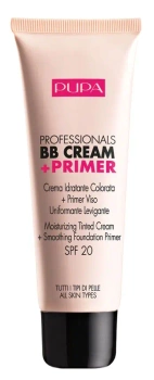 PUPA Krem BB + Baza Pod Makijaż SPF20 - 001 NUDE, 50ml 