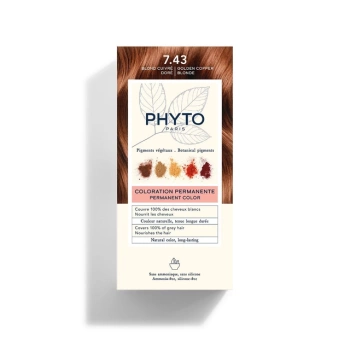 PHYTO COLOR 7.43 Farba do włosów, Miedziany Złoty Blond