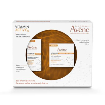 Zestaw AVENE VITAMIN ACTIV Cg – Serum Korygująco-Rozjaśniające + Krem Intensywnie Rozświetlający