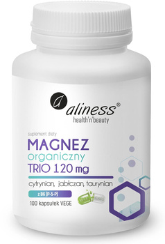 Aliness Magnez Organiczny Trio 120 mg 100 kaps.