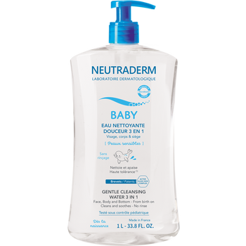 Neutraderm Baby Łagodna Woda Myjąca 3w1, 1000 ml 