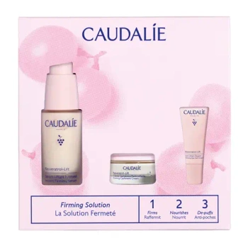 Caudalie Resveratrol-Lift Zestaw Wiosenny - Serum do Twarzy, 30ml + Krem Kaszmir, 15ml + Krem pod Oczy, 15ml