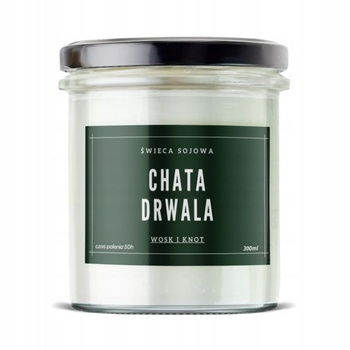 Wosk&Knot Świeca Sojowa - Chata Drwala, 300ml