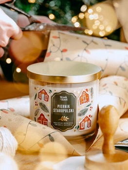 Wosk&Knot Piernik Staropolski – Świeca Sojowa Dwuknotowa, 350g