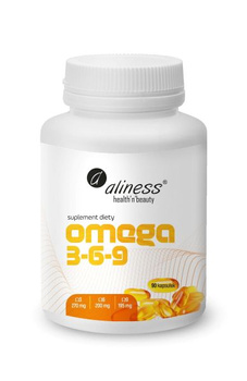 Aliness Omega 3-6-9 – pełne spektrum NNK, 90 kapsułek