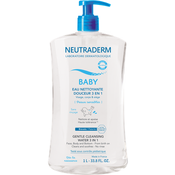 Neutraderm Baby Łagodna Woda Myjąca 3w1, 1000ml