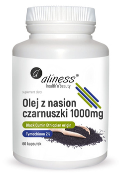 Aliness Olej Z Nasion Czarnuszki 1000 mg, 60 kaps.
