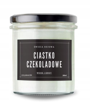 Wosk&Knot Świeca Sojowa - Ciastko Czekoladowe, 300ml