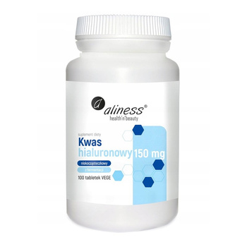Aliness Kwas hialuronowy niskocząsteczkowy 150 mg – 100 tabletek VEGE
