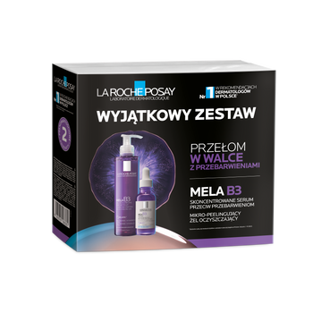 La Roche-Posay Zestaw Mela B3: Serum Przeciw Przebarwieniom + Żel Oczyszczający