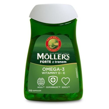 Möller’s Forte z Tranem – Suplement Diety z Omega-3 i Witaminą D3, 112 kapsułek