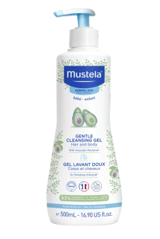 Mustela Bebe – Delikatny Żel do Mycia Ciała i Włosów, 500ml 