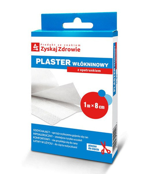 PLASTER WŁÓKNINOWY 1m x 8cm ZYSKAJ ZDROWIE x 1 sztuka