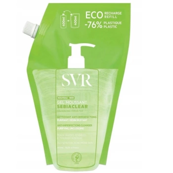 SVR Sebiaclear Gel Moussant Refill, 400 ml – Żel do Skóry Tłustej i Trądzikowej