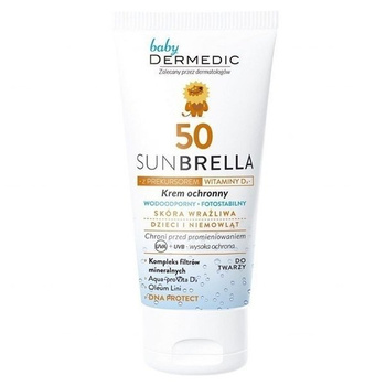 DERMEDIC Sunbrella Baby, krem ochronny dla dzieci do twarzy, SPF50, 50g