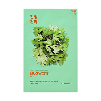 Holika Holika Pure Essence Mask Sheet Mugwort 2 - Łagodząca Maska w Płachcie z Ekstraktem z Bylicy, 23ml