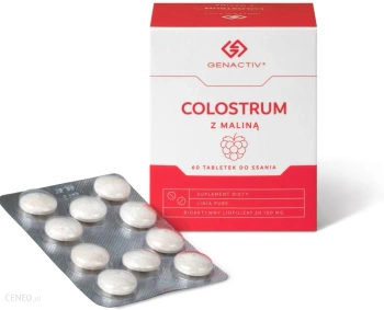 Colostrum z maliną Genactiv, 60 tabletek do ssania